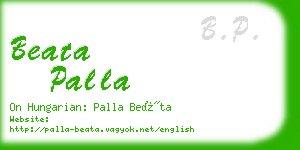 beata palla business card